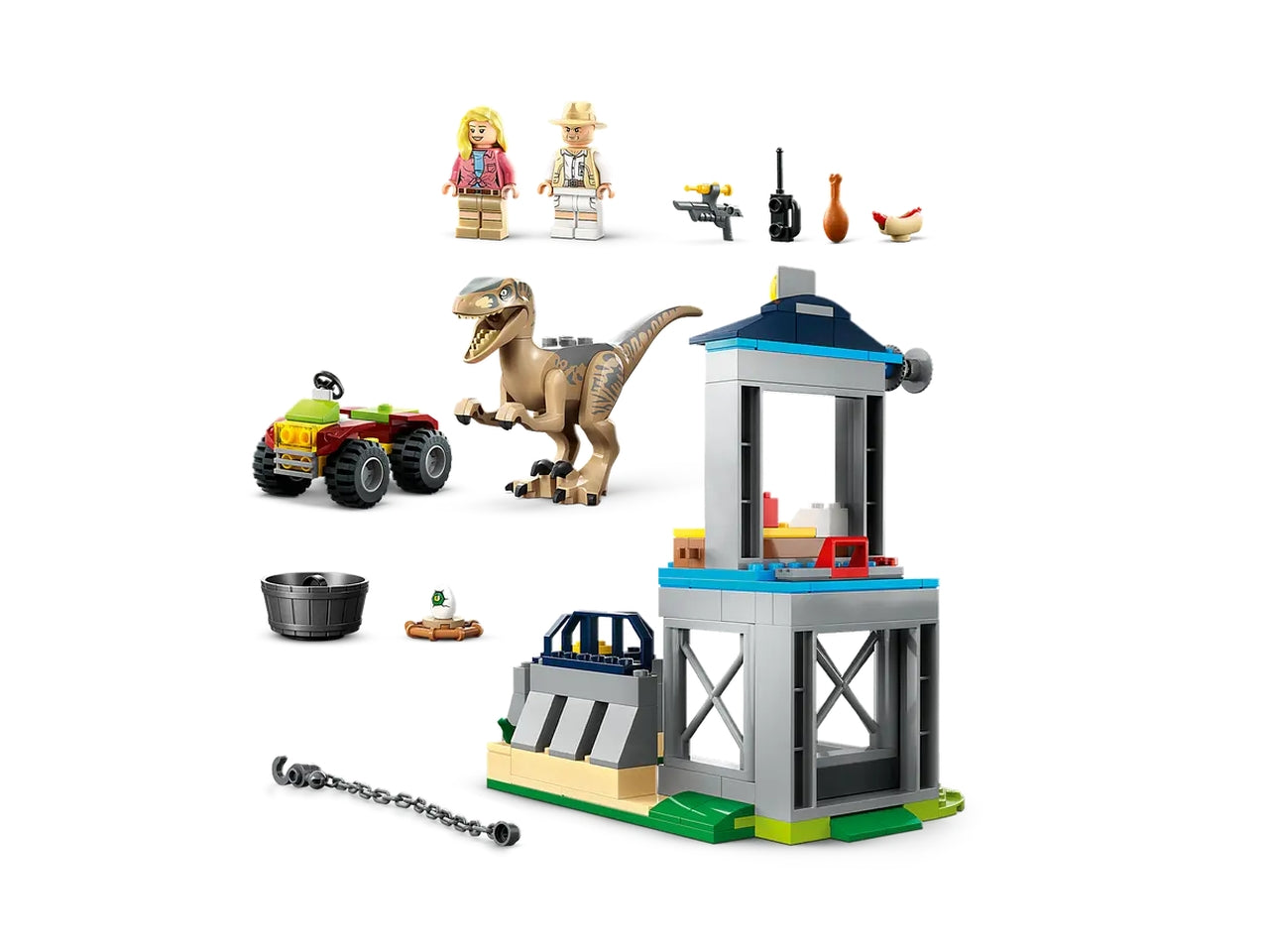 Lego Jurassic Park La Fuga del Velociraptor 76957