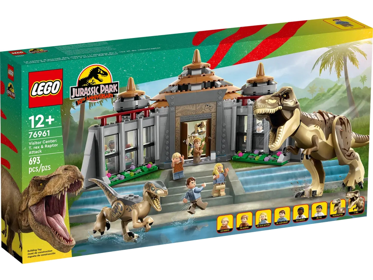 Lego jurassic world centro visitatori: lattacco del t. rex e del raptor