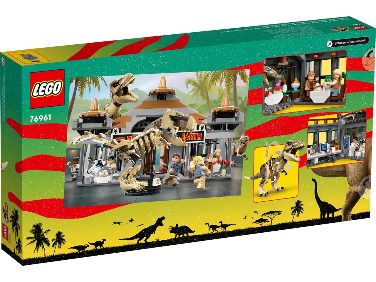Lego jurassic world centro visitatori: lattacco del t. rex e del raptor