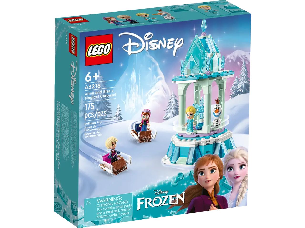 Lego Disney Frozen La Giostra Magica di Anna ed Elsa 43218