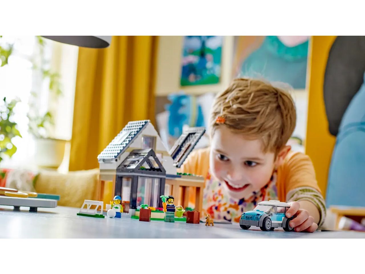 Lego my city villetta familiare e auto elettrica