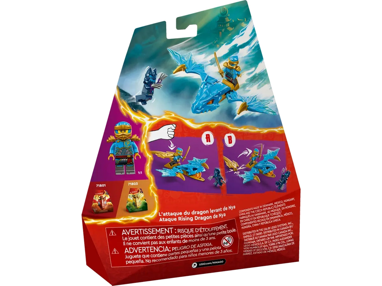Lego ninjago attacco del rising dragon di nya