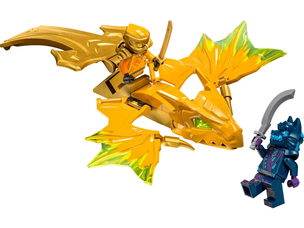 Lego ninjago attacco del rising dragon di arin