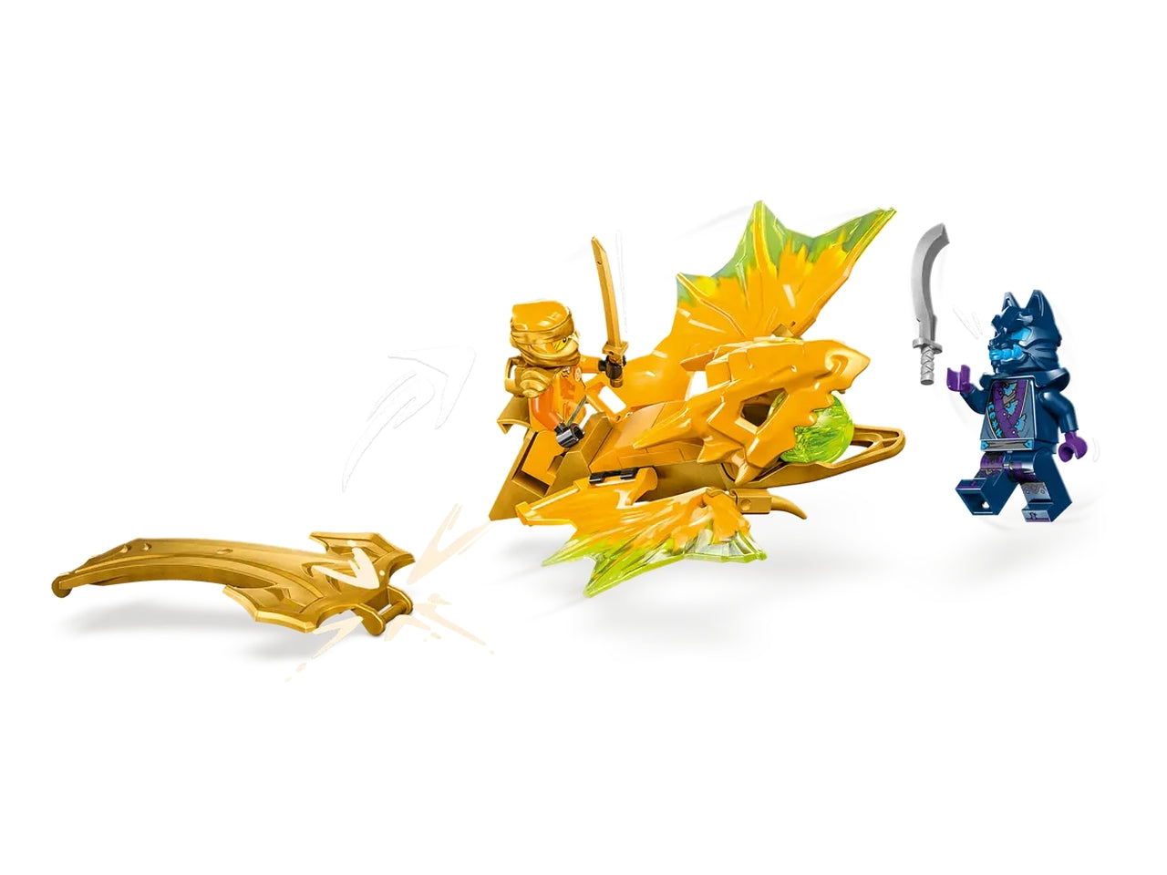 Lego ninjago attacco del rising dragon di arin
