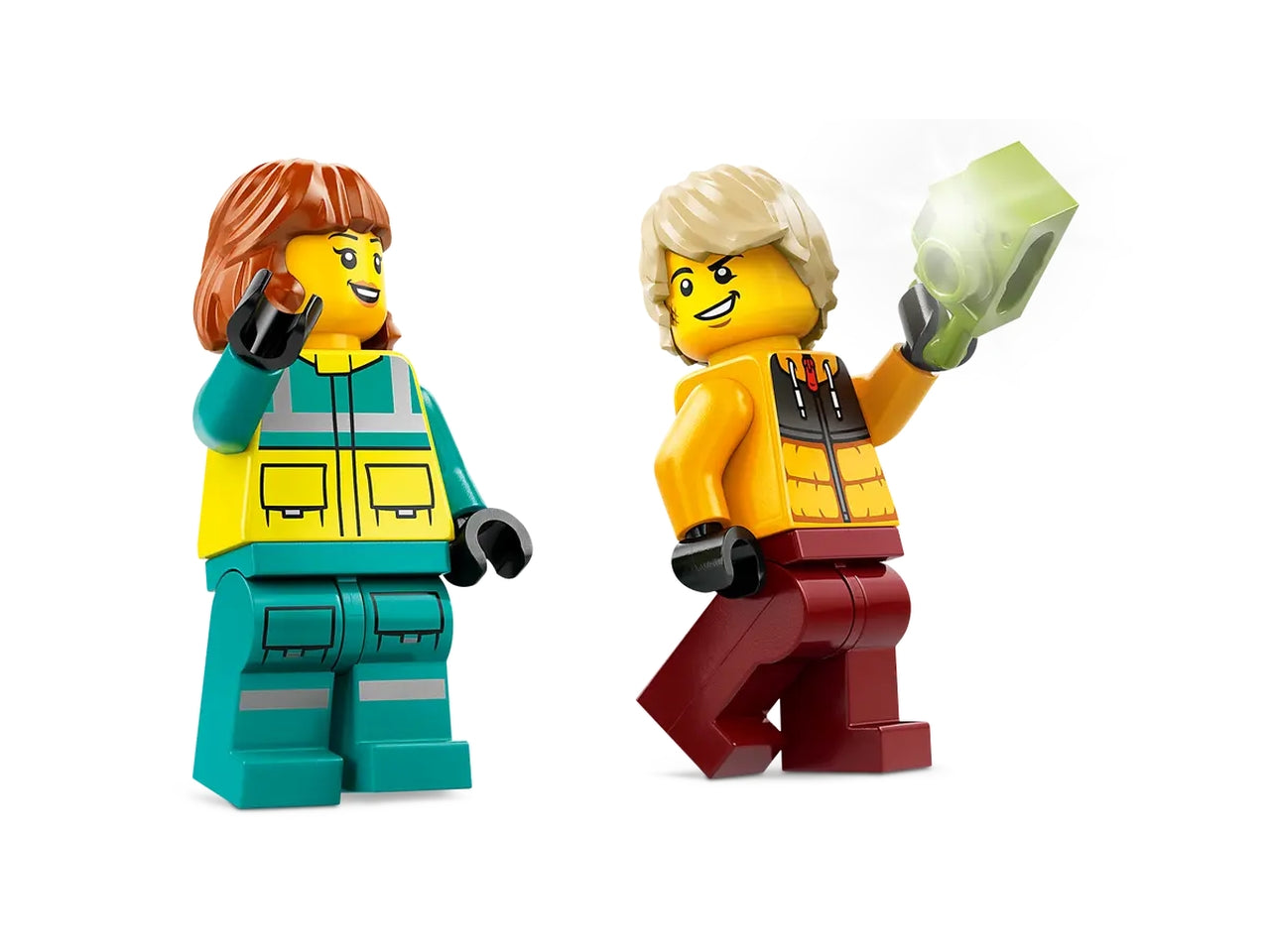 Lego city great vehicles ambulanza di emergenza e snowboarder