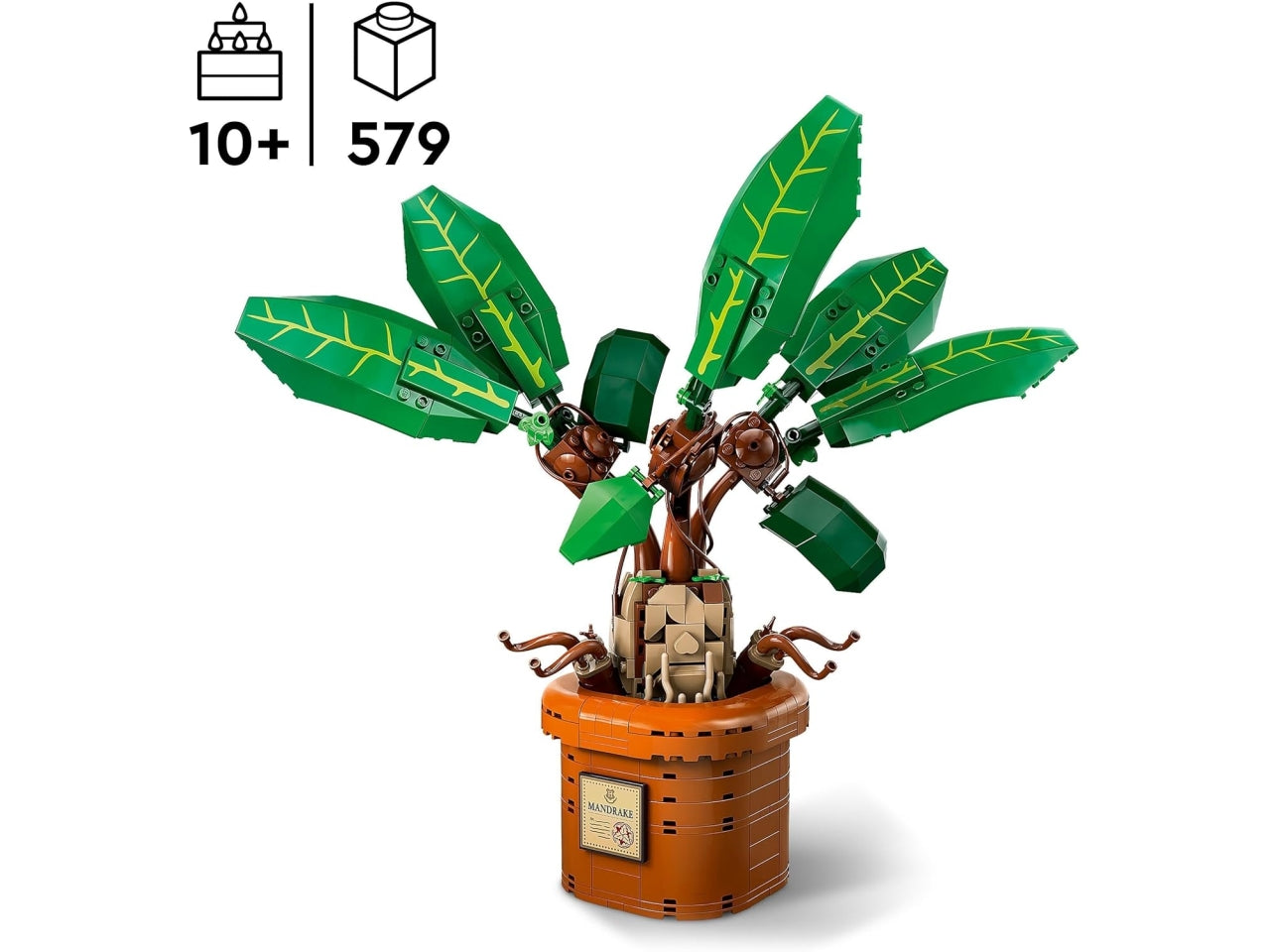 Lego Harry Potter Mandragola, set di costruzioni in scatola da 579 pezzi, per ragazzi 10+ anni 76433