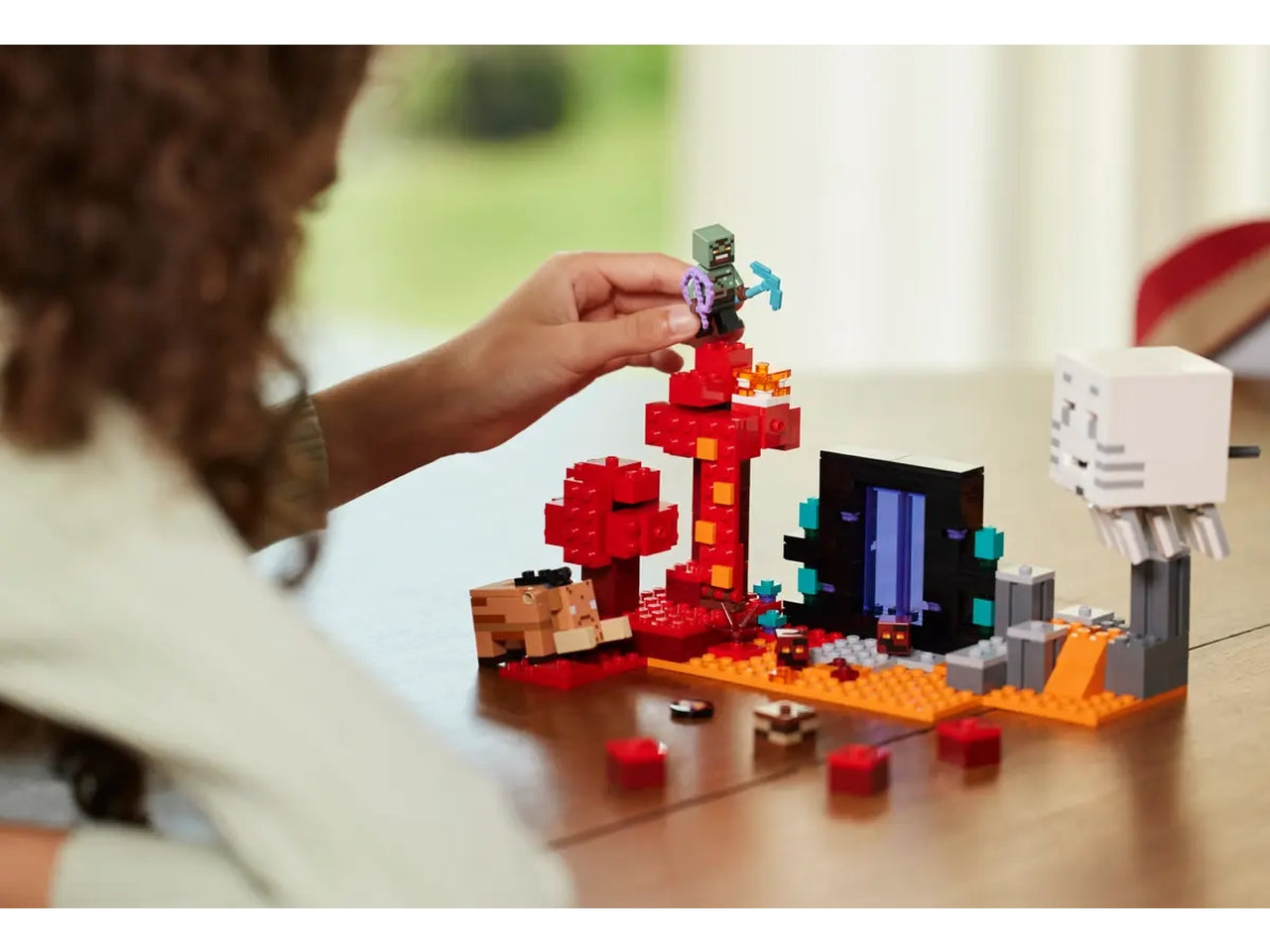 Lego minecraft agguato nel portale del nether