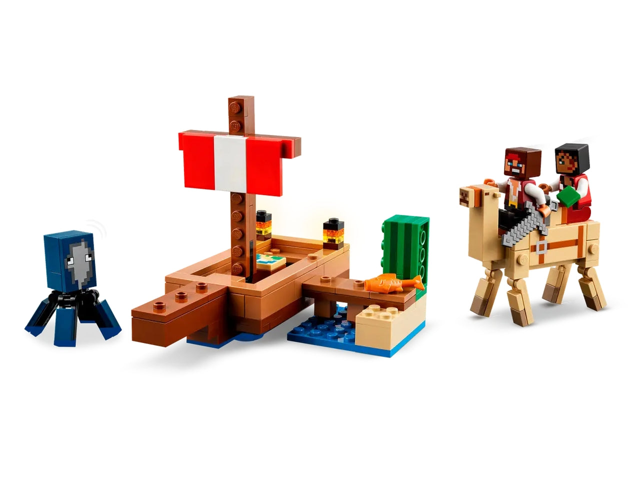 Lego Minecraft il viaggio del galeone dei pirati, set costruzioni da 166 pezzi per bambini di 8+ anni 21259