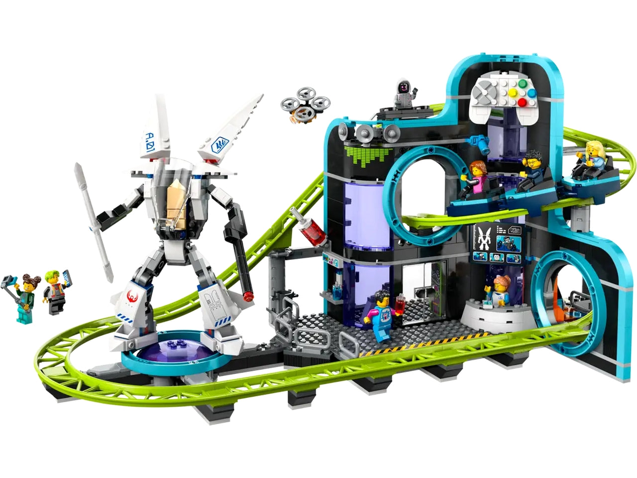 Lego My City Montagne Russe di Robot World, set di cosctruzioni in scatola da 986 pezzi, per ragazzo 8+ anni 60421
