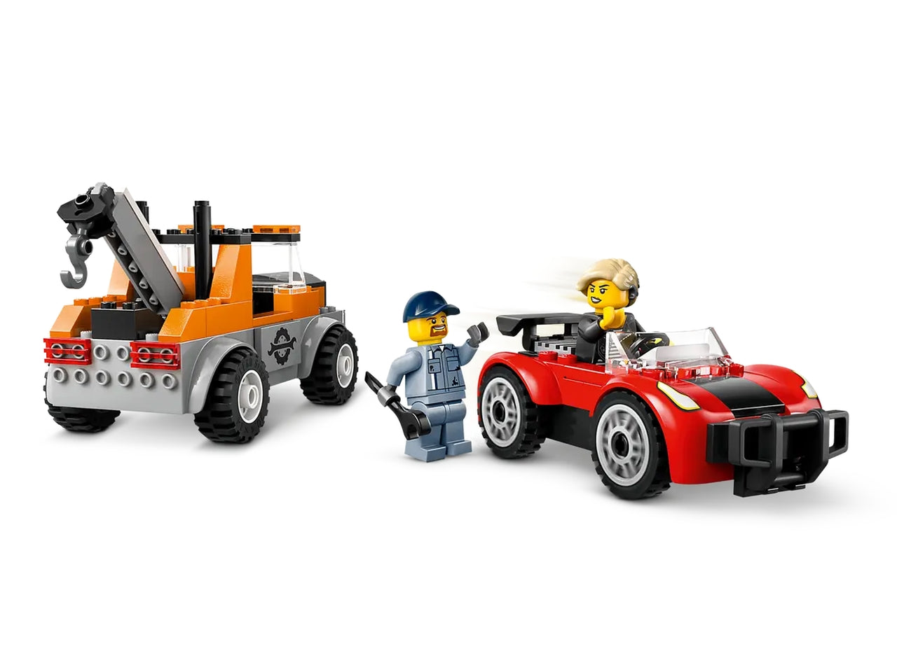 Lego City Great Vehicles Autogrù e officina auto sportive, set di costruzioni in scatola da 101 pezzi, per bambino 4+ anni 60435