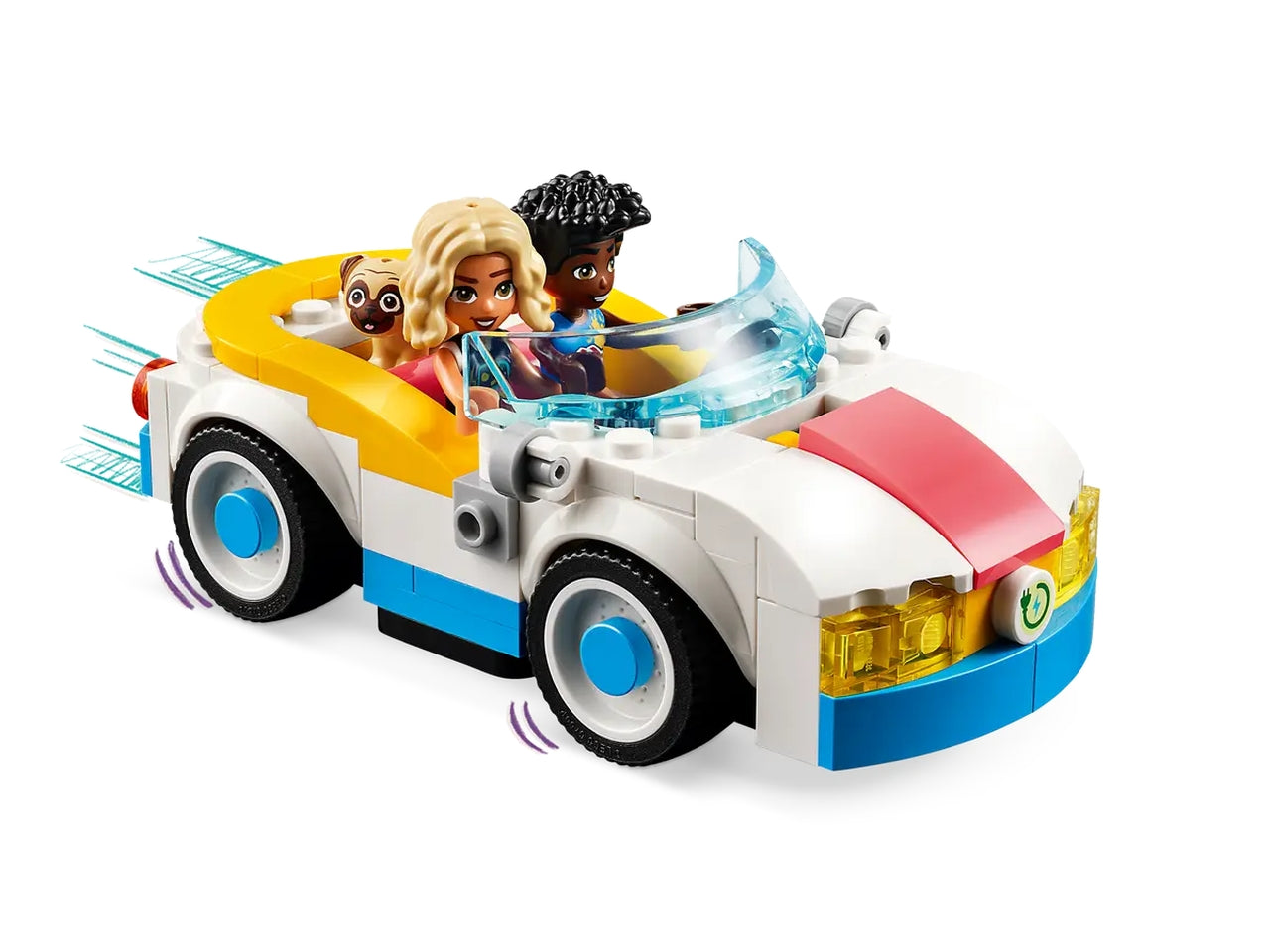 Lego friends auto elettrica e caricabatterie