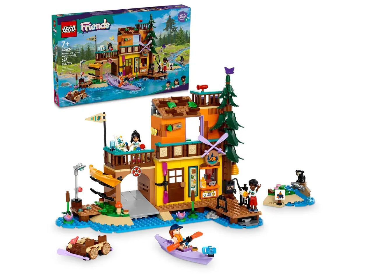 Lego Friends Campo Avventura Sport Acquatici, set costruzioni in scatola da 628 pezzi, per bambini 7+ anni 42626