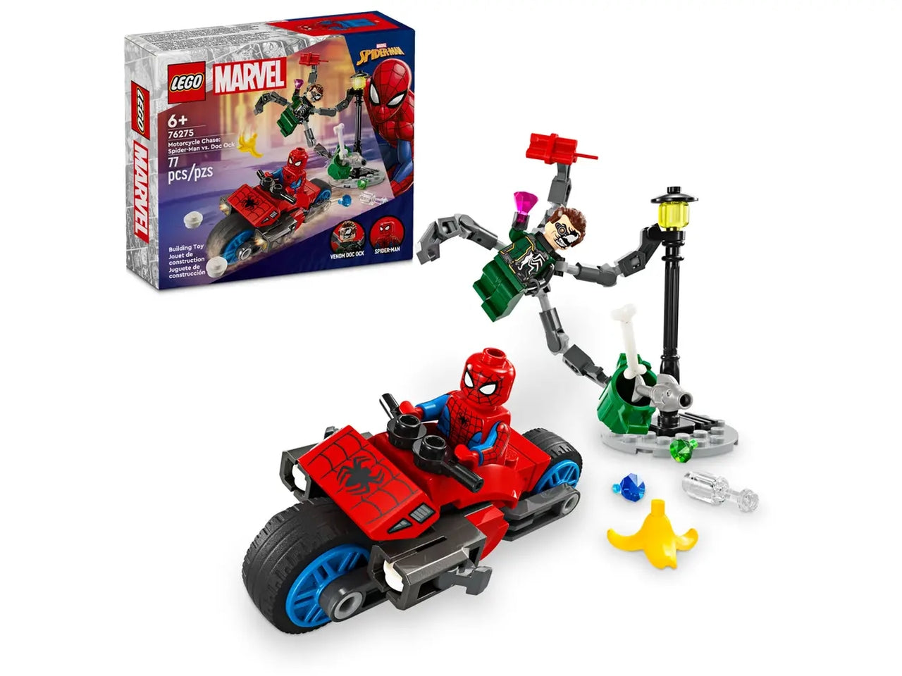 Lego super heroes marvel inseguimento sulla moto:spider-man vs. doc ock
