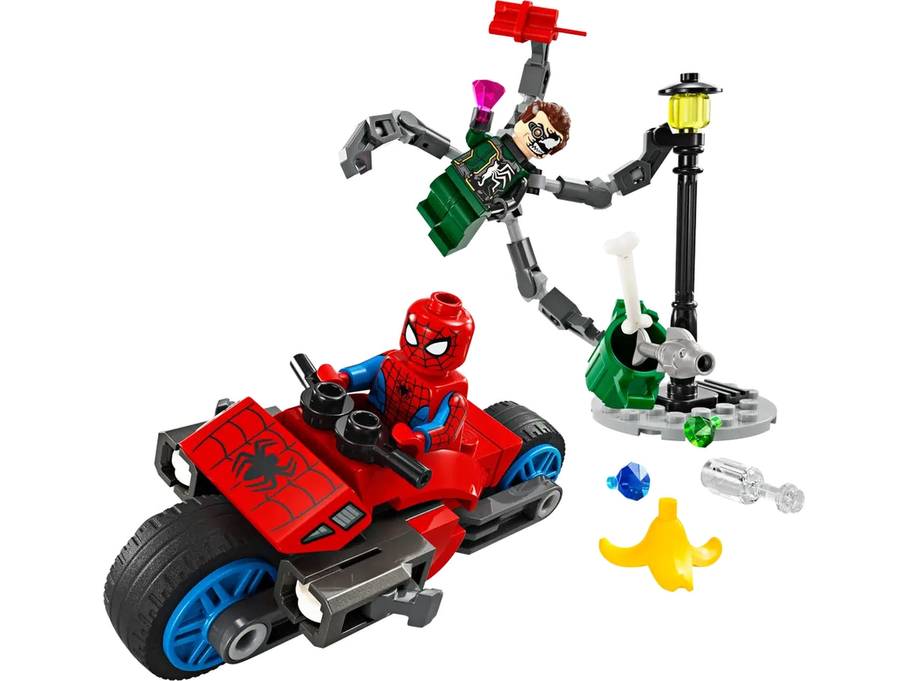 Lego super heroes marvel inseguimento sulla moto:spider-man vs. doc ock