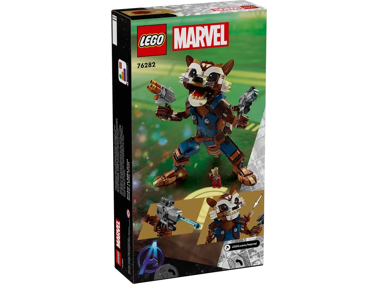 Lego super heroes marvel rocket e baby groot