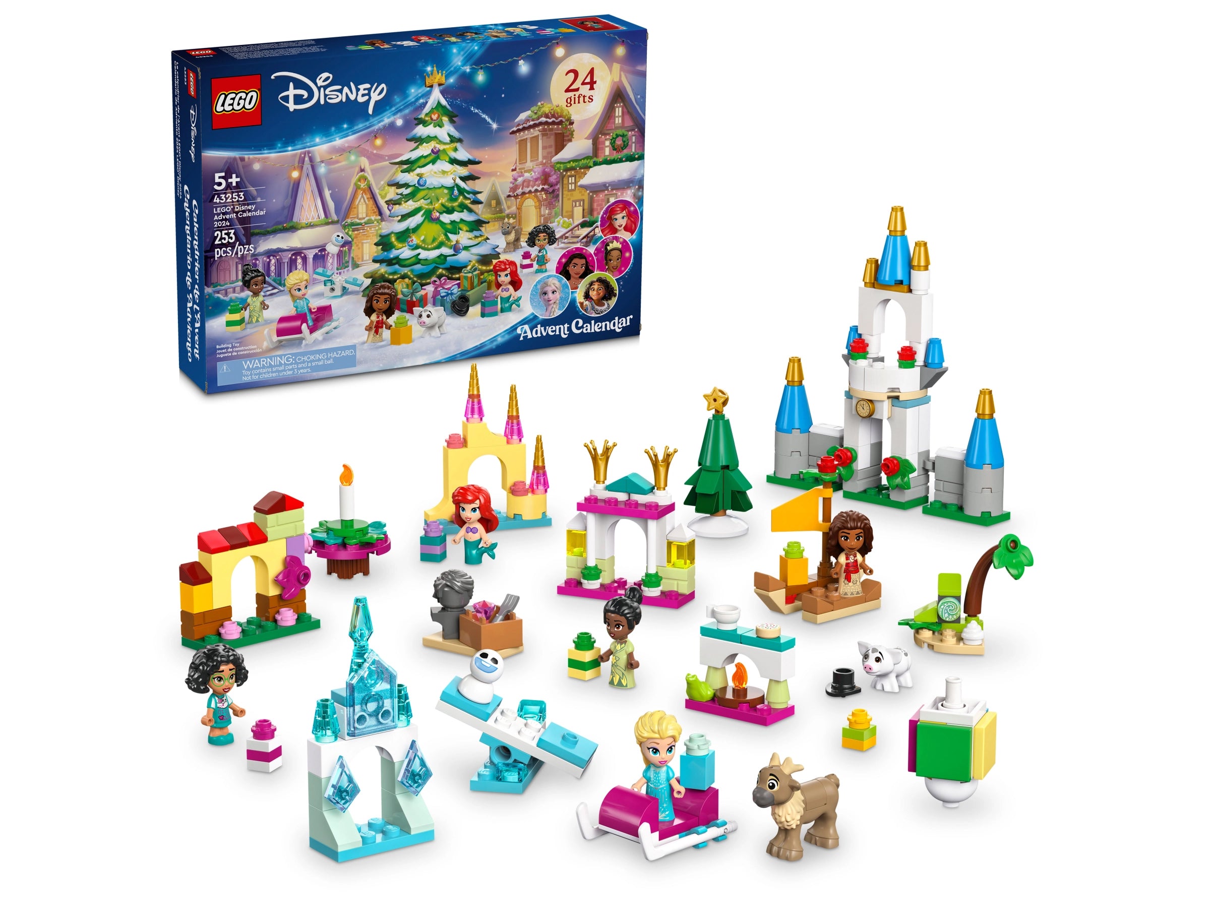 Lego Disney princess calendario dellavvento 2024 - 253 pezzi per bambini di età 5+ 43253