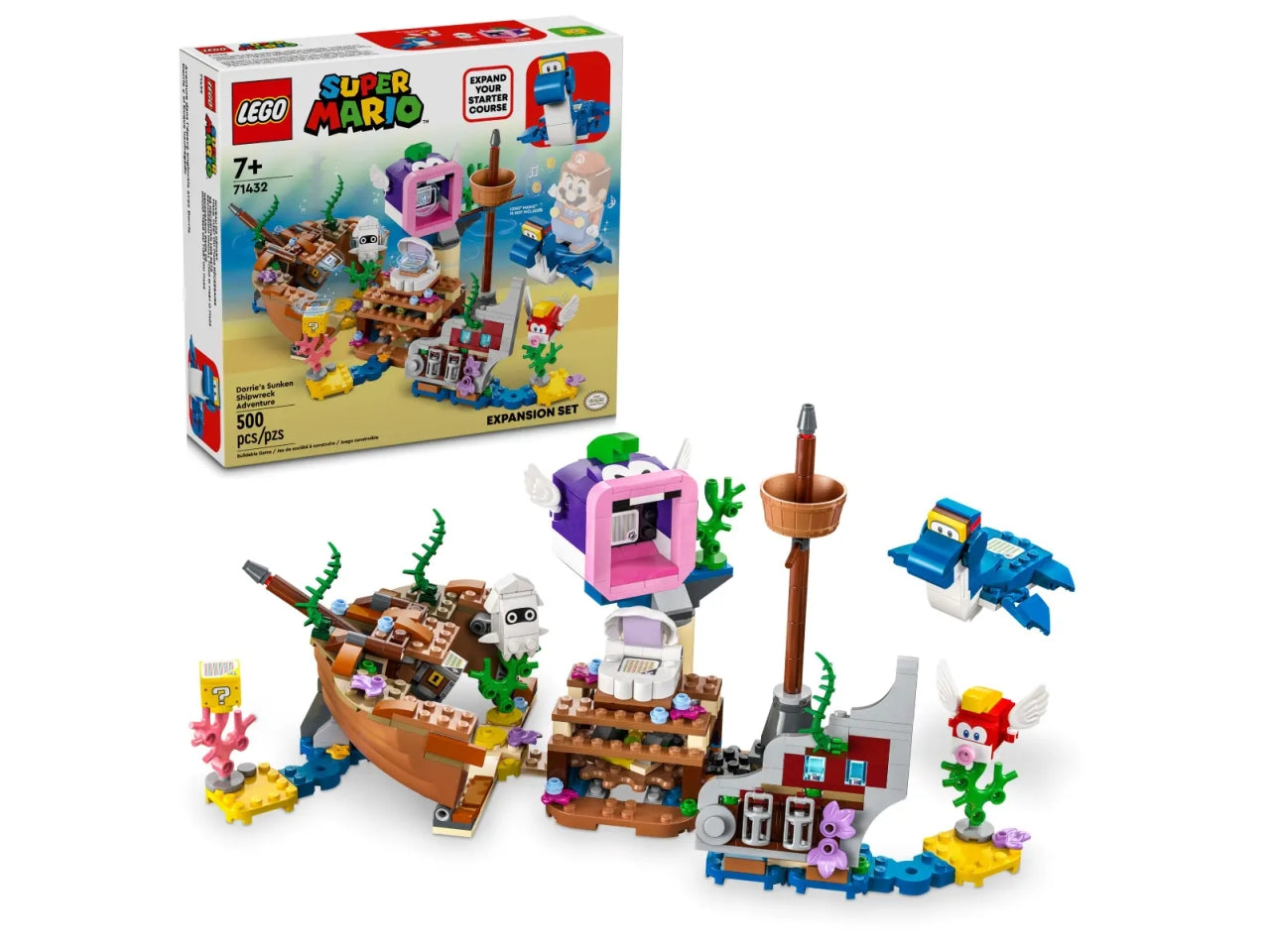 Lego super mario pack di espansione il veliero sommerso di dorrie