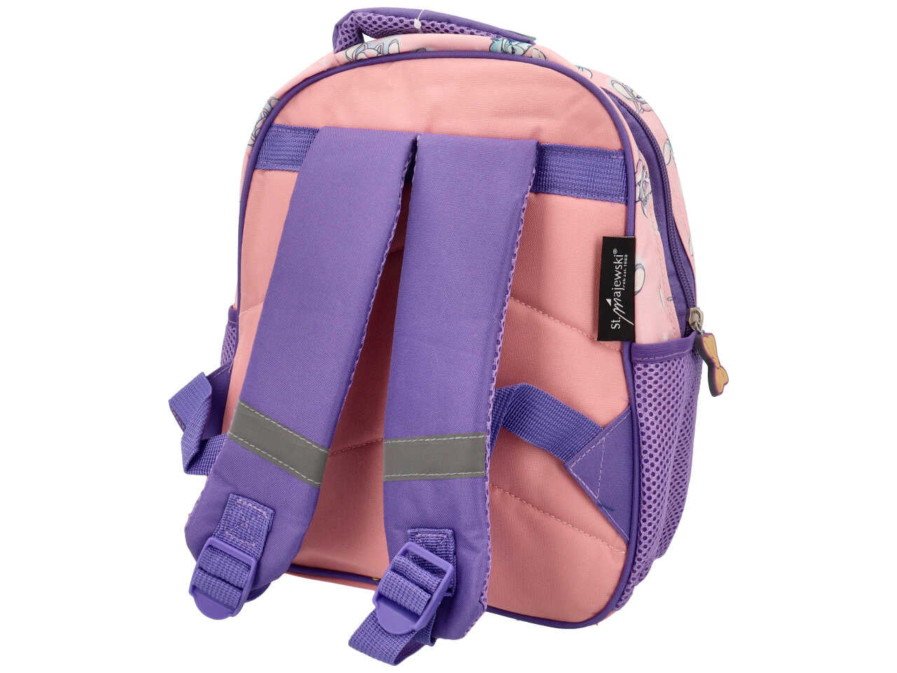 Zaino asilo Stitch per bambina in tessuto lilla 24x30x10 cm - MC Group