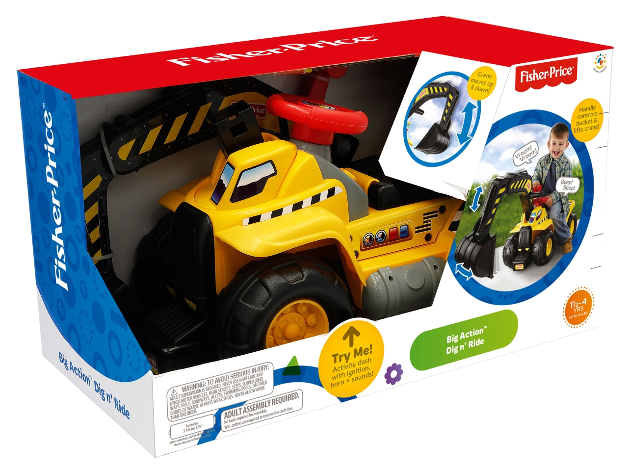 Cavalcabile fisher price big action dig n' ride