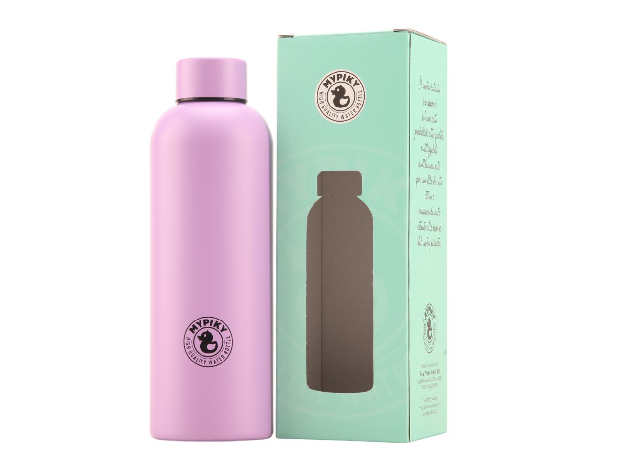 Mypiky borraccia young lilla termica con doppia camera da 500ml