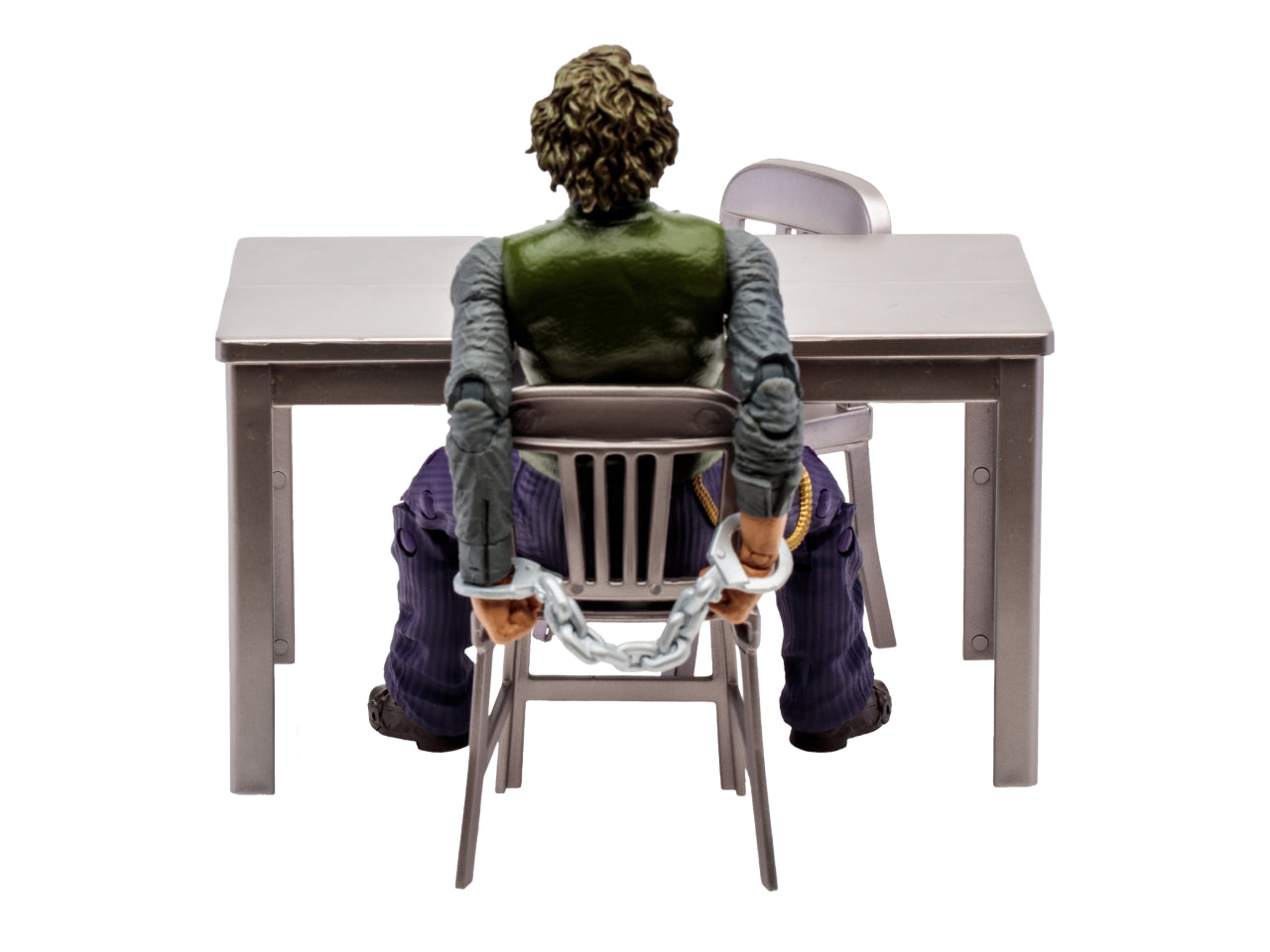 Dc multiverse 18cm - joker da il cavaliere oscuro con playset e accessori