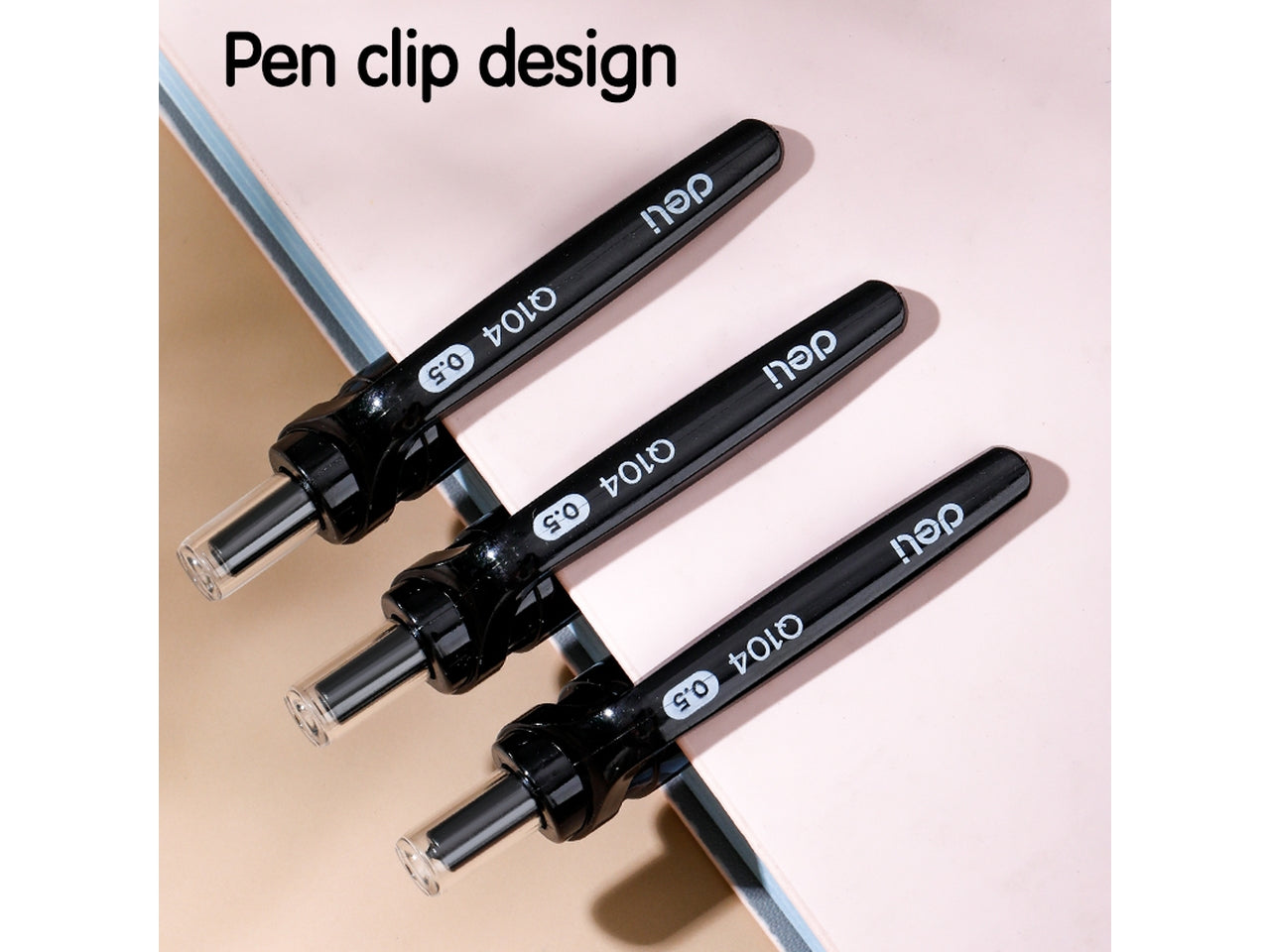 Penna gel deli nera a scatto - confezione da 12 penne