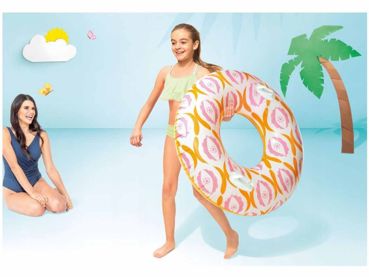 Ciambella timeless con maniglie 114cm