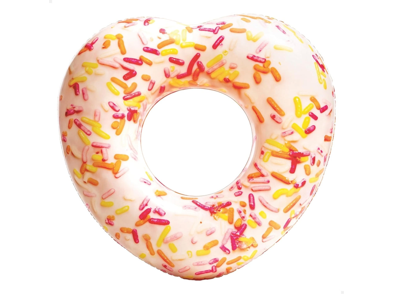 Ciambella gonfiabile donut cuore in vinile multicolor - 104x99x25 cm - Intex
