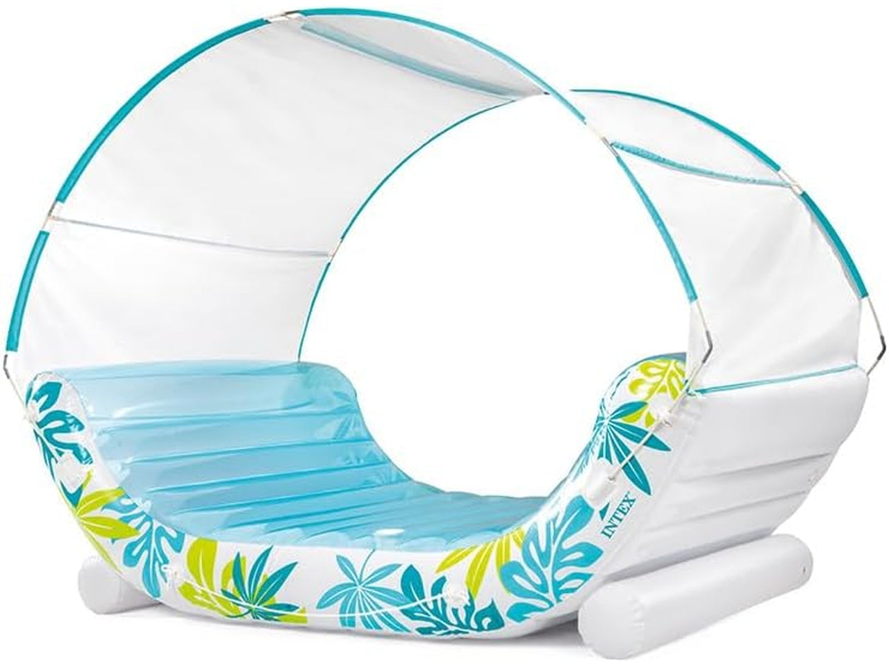Materassino gonfiabile lounge tropicale con copertura multicolor in vinile, 224x150x165cm - Intex
