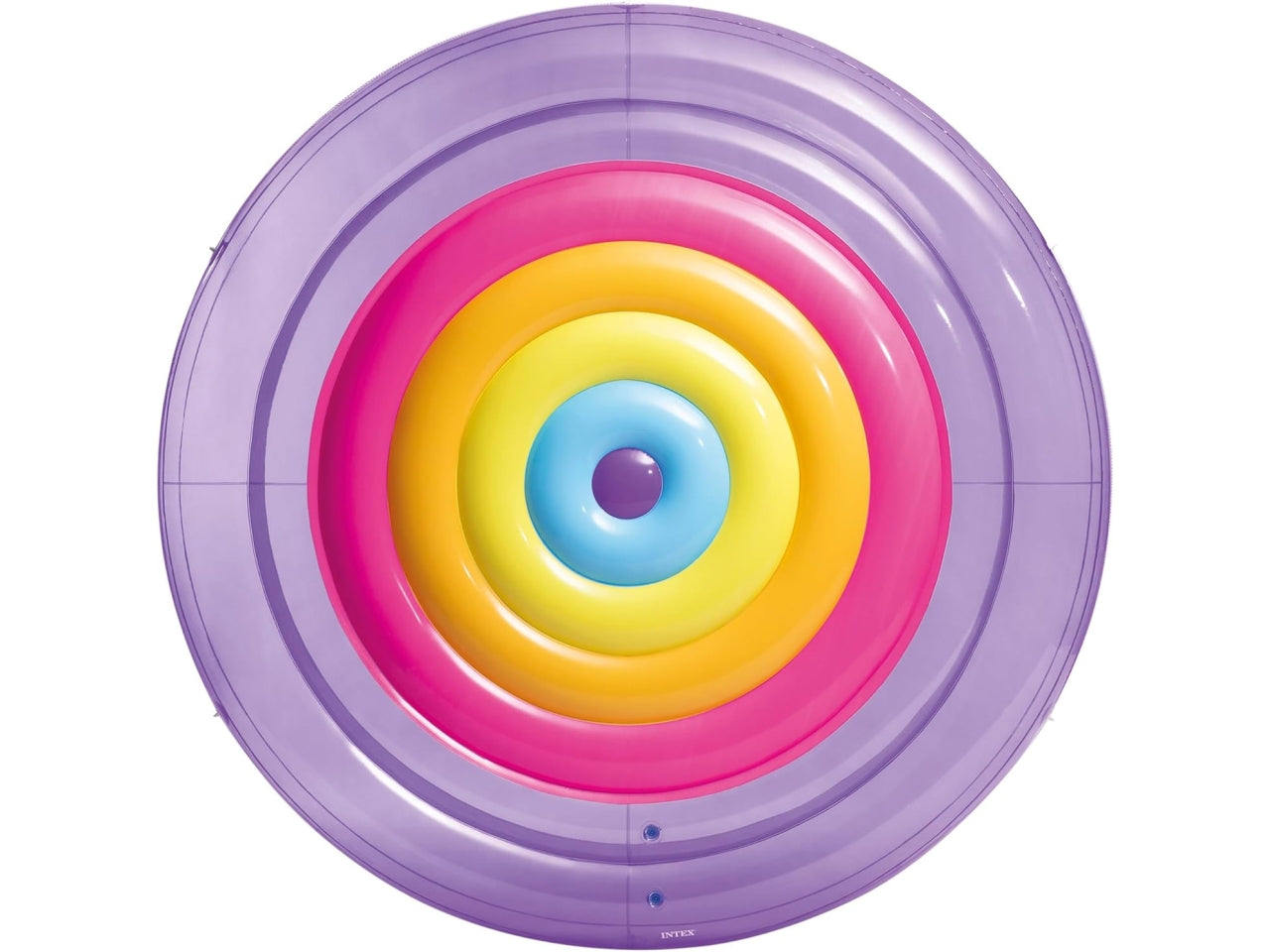 Materassino gonfiabile tondo arcobaleno multicolor in vinile 201x24cm - Intex