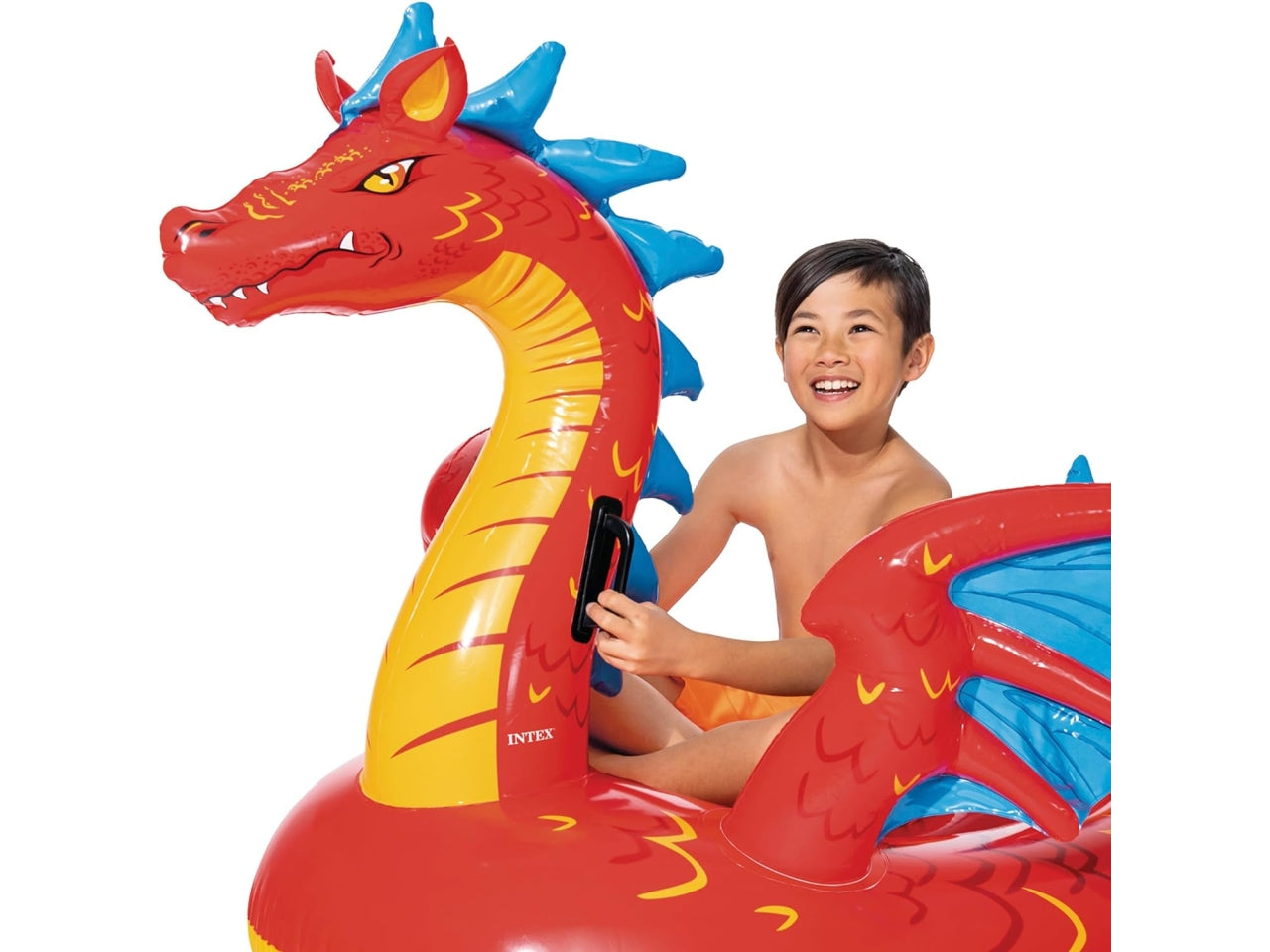 Drago gonfiabile cavalcabile in vinile multicolor carico max 40 kg - 198x173 cm - Intex