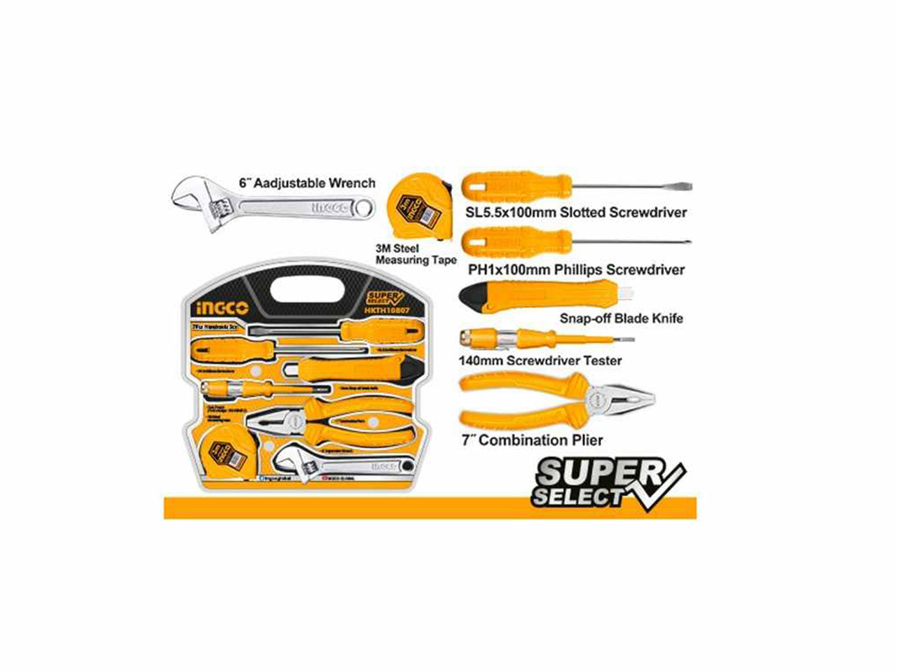 Utensili manuali 7 pezzi hkth10807