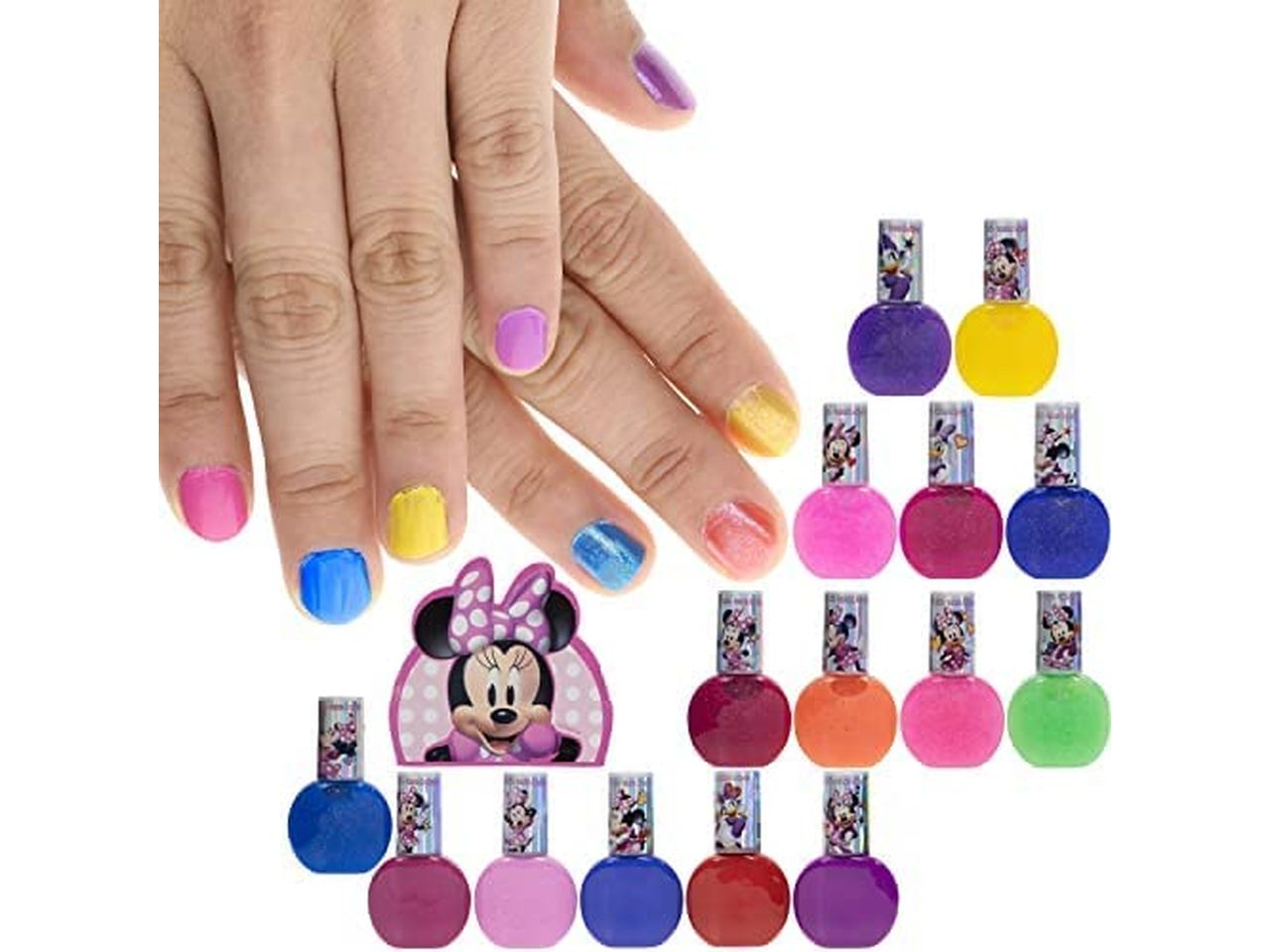 Minnie make up smalto per unghie 18 accessori con stickers