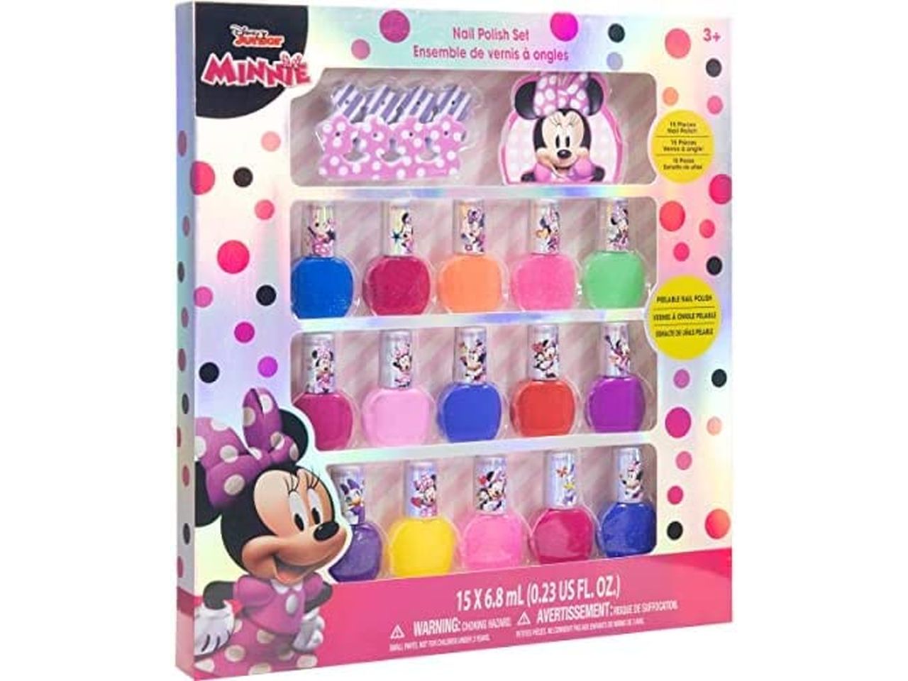 Minnie make up smalto per unghie 18 accessori con stickers