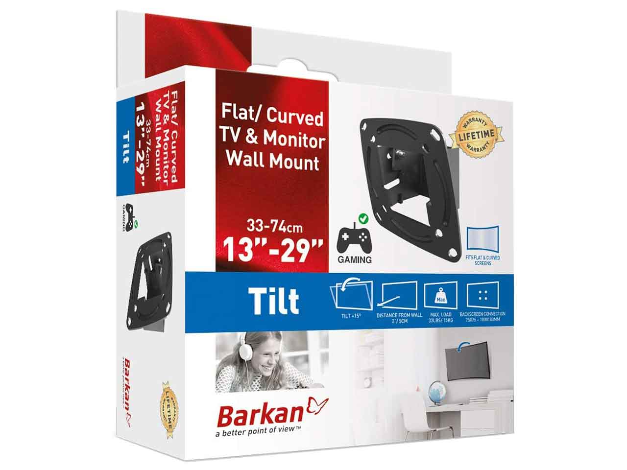 Supporto tv inclinabile 100x100 bark-e110