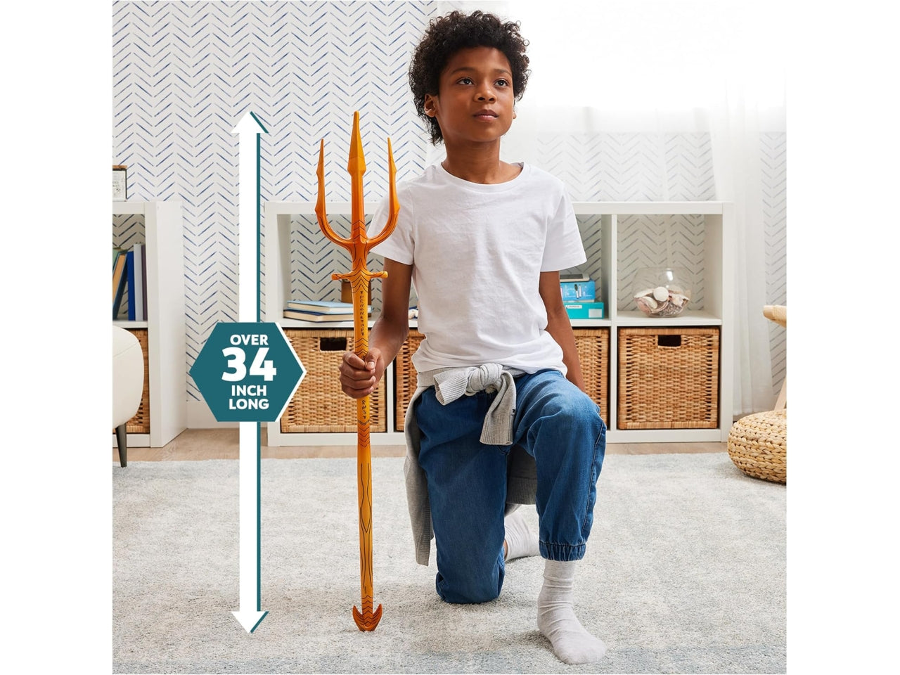 Gioco di ruolo Aquaman DC Comics e Black Manta Tridents, costume da supereroe in stile cinematografico per bambini dai 4 anni in su | Spin Master