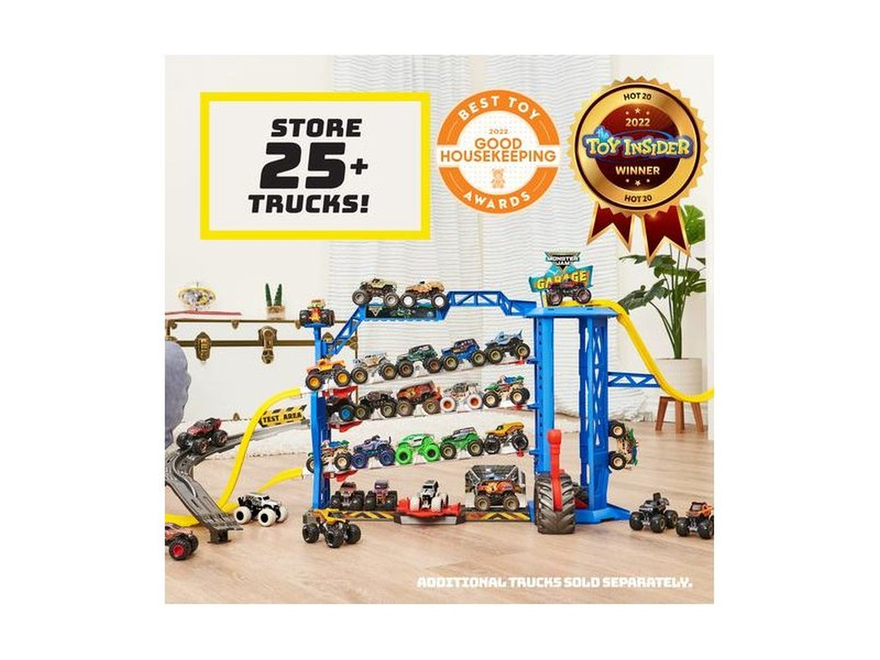 Monster Jam garage con luce e suoni e 1 auto inclusa, per bambini di 3+ anni
