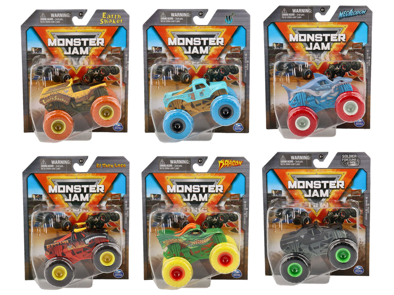 Monster jam diecast veicoli assortiti