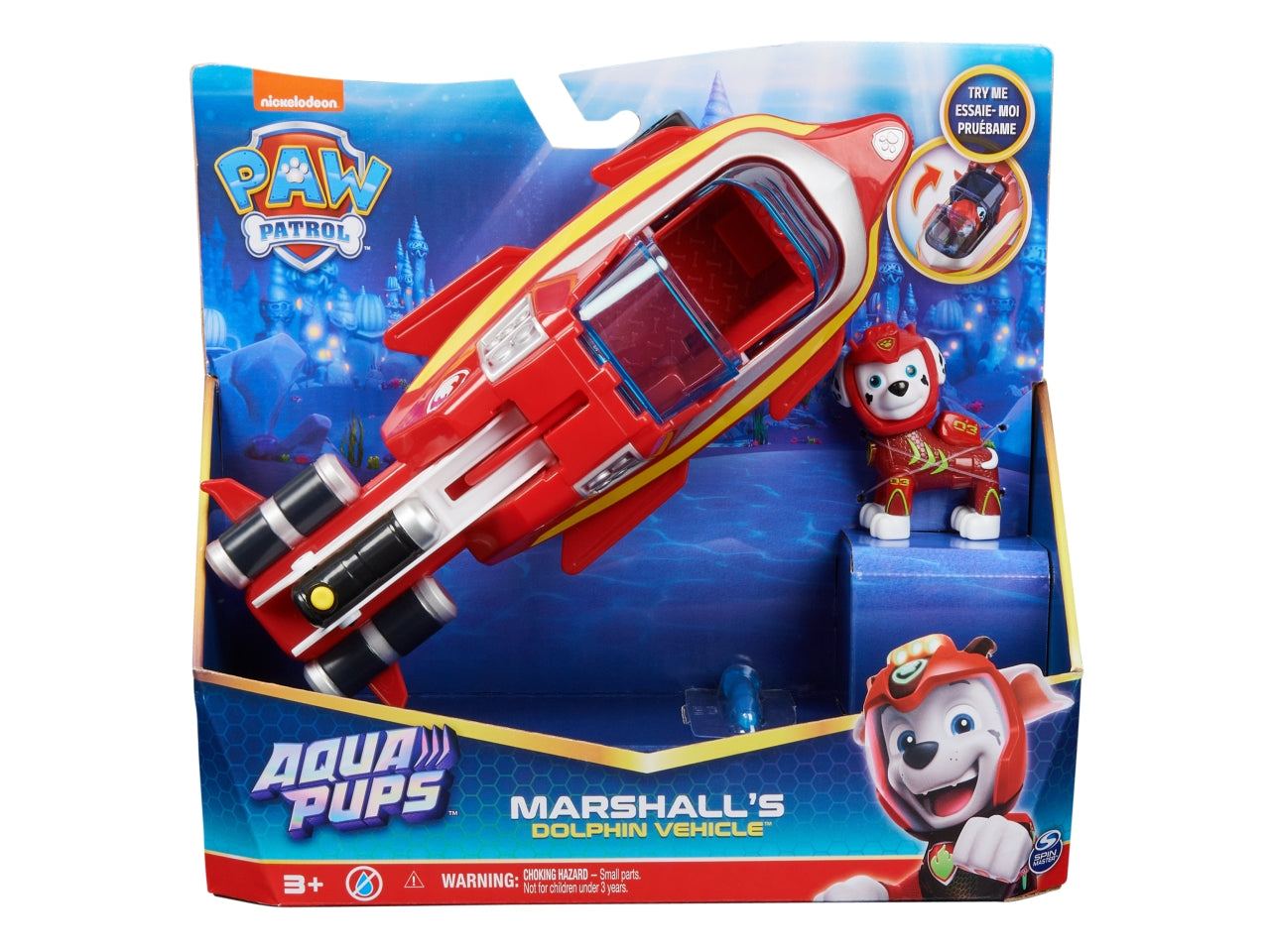 Paw patrol veicolo tematizzato aqua pups marshall