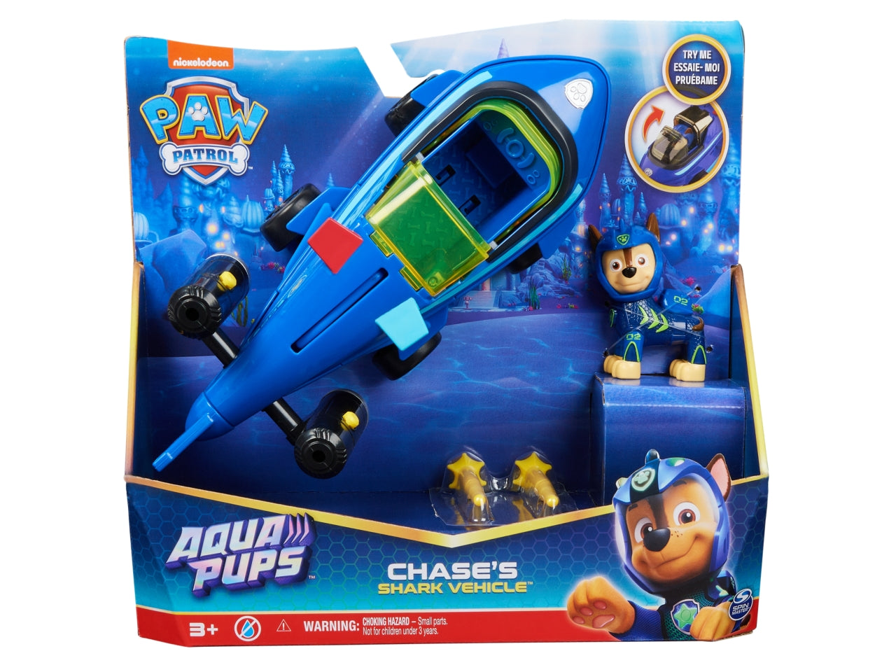 Paw patrol veicolo tematizzato aqua pups chase