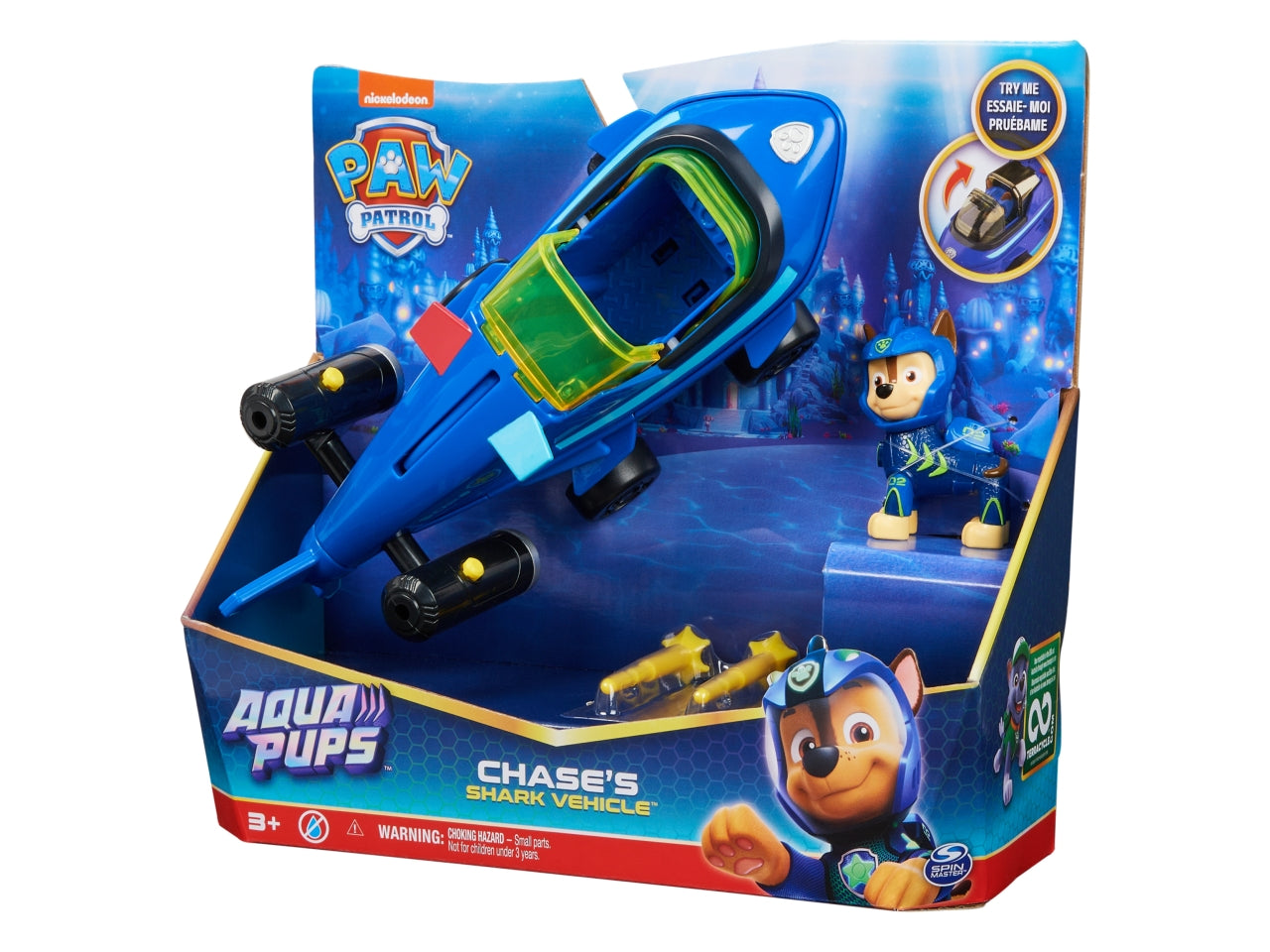 Paw patrol veicolo tematizzato aqua pups chase