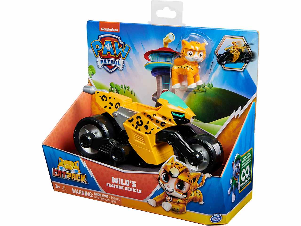 Paw patrol veicolo tematizzato cat pack di wild