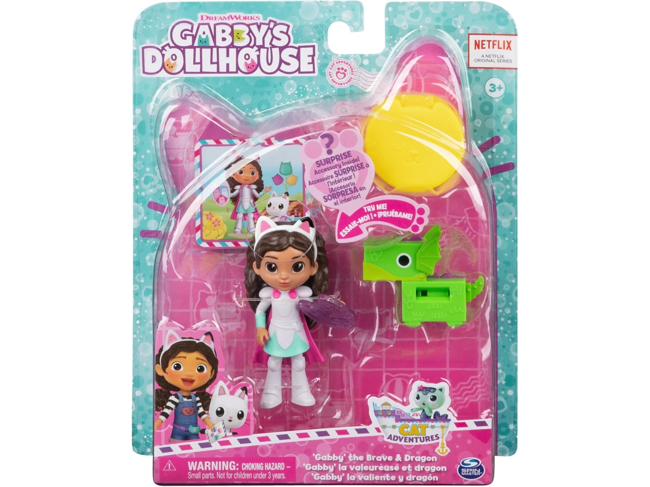 Gabby's Dollhouse cavaliere e mini drago con scatola sorpresa, per bambine di 3+ anni - Spin Master