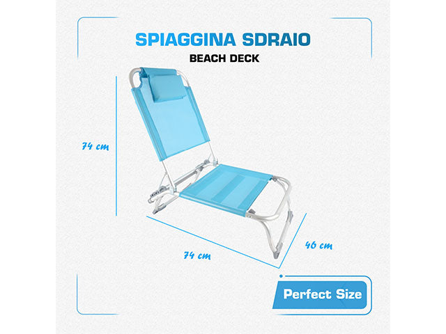 Spiaggina alluminio/textilene 87x47x72 w2016