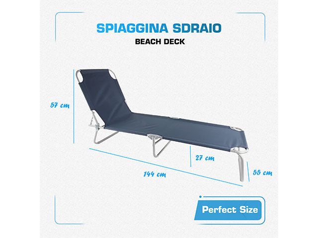 Lettino acciaio/oxford 188x55x24 w0015