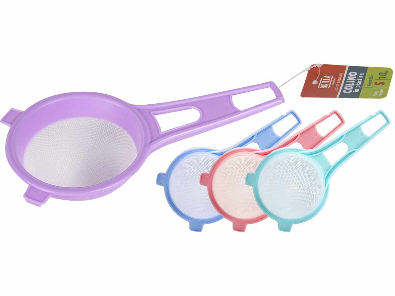 Colino m diam 10 cm rete plastica colori assortiti