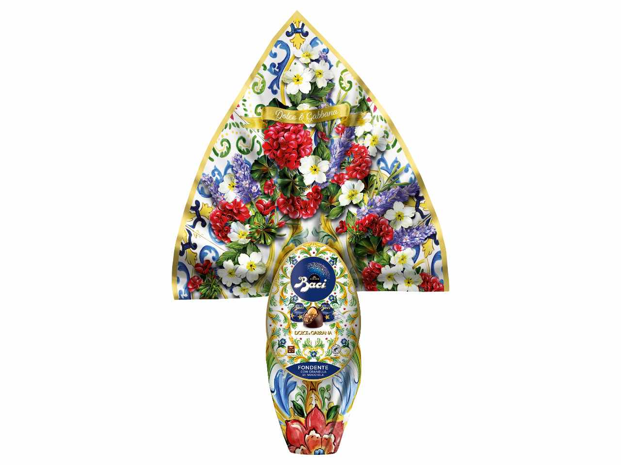Perugina baci ovetti floreali fondenti e granellati 380gr