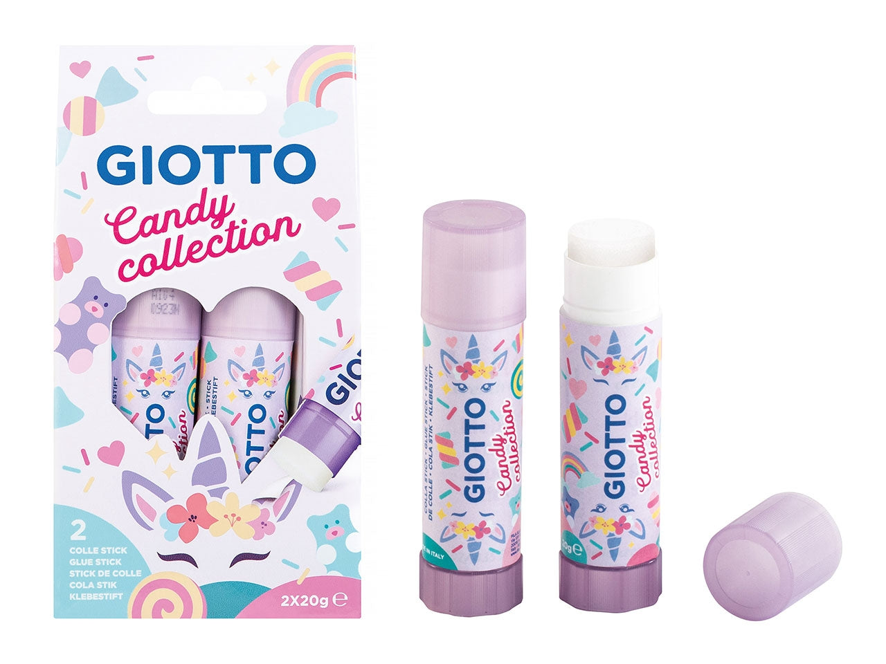 Giotto colla stick Candy Collection blister da 2 colle da 20 gr