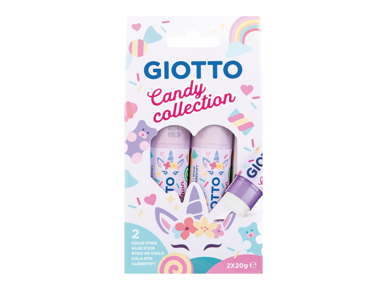 Giotto colla stick Candy Collection blister da 2 colle da 20 gr