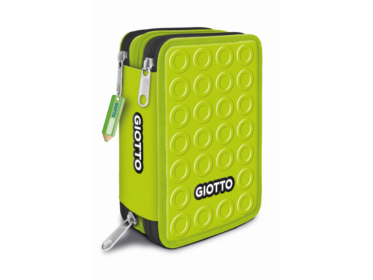 Astuccio 3 Zip Giotto Stilnovo: Colori Assortiti in Tessuto, 19.5x7.5x12.9 cm - Fila